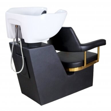 Professional head washer for hairdressers and beauty salons CALISSIMO, black with gold details 4