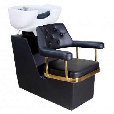 Professional head washer for hairdressers and beauty salons CALISSIMO, black with gold details 1