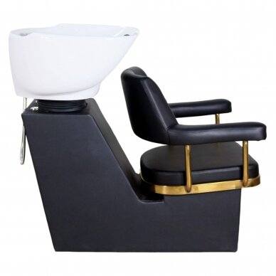 Professional head washer for hairdressers and beauty salons CALISSIMO, black with gold details 3