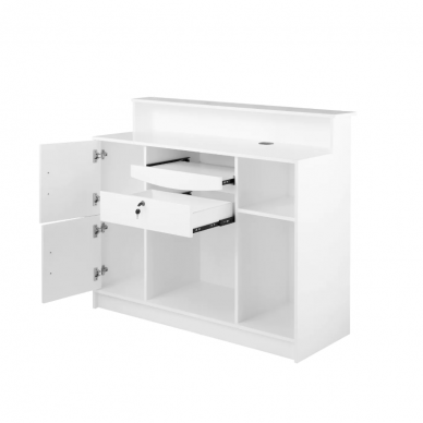 GABBIANO professional reception desk and reception desk for beauty salons G26W, white color 2