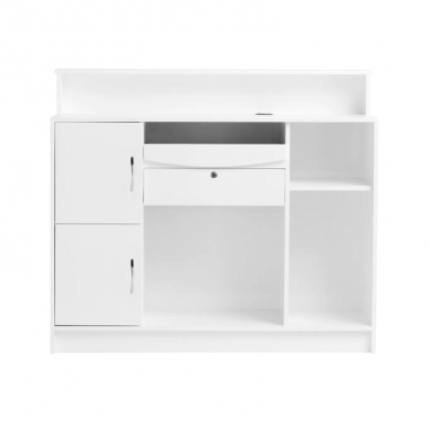 GABBIANO professional reception desk and reception desk for beauty salons G26W, white color 4