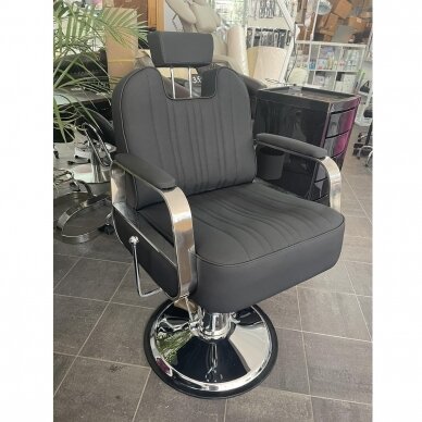 Profesionali barberio kėdė kirpykloms ir grožio salonams GABBIANO RUFO BLACK 9