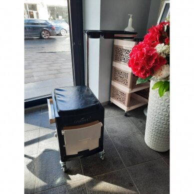 Professional trolley-chair for podiatric work GABBIANO, black color 7