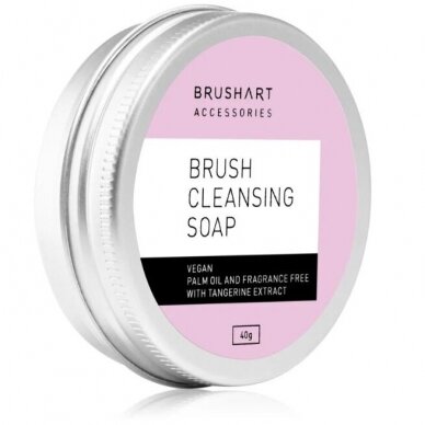 BRUSHART ACCESSORIES cleansing soap valomasis muilas makiažo šepetėliams, 40 g.