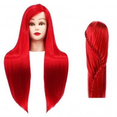 Training head IZA RED 60cm, thermal hair 1