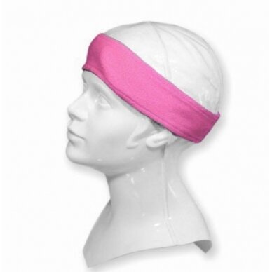 Head and hair band for cosmetology and hairdressing procedures, pink