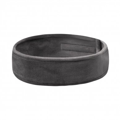 Head and hair band for cosmetology and hairdressing procedures, grey velor