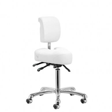 GIOVANNI CLASSIC 1005 professional podiatry chair for beauticians and beauty salons, white color