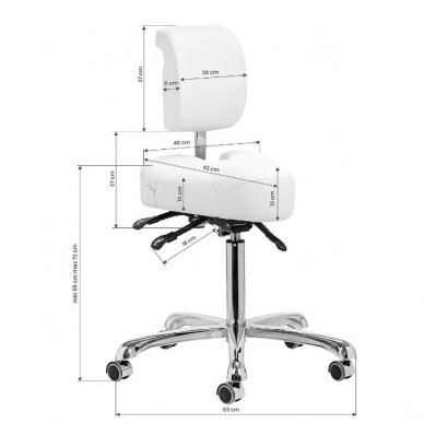 GIOVANNI CLASSIC 1005 professional podiatry chair for beauticians and beauty salons, white color 13