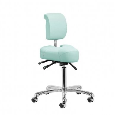 GIOVANNI CLASSIC 1005 professional podiatry chair for beauticians and beauty salons, light green color