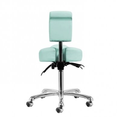 GIOVANNI CLASSIC 1005 professional podiatry chair for beauticians and beauty salons, light green color 2