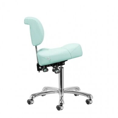 GIOVANNI CLASSIC 1005 professional podiatry chair for beauticians and beauty salons, light green color 4