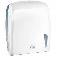 GRITE Sheet paper towel dispenser WHITE, V-bend (exhibition
