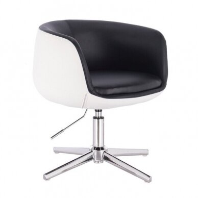 Grožio salono kėdė stabiliu pagrindu arba su ratukais HC333N, juodos spalvos 5