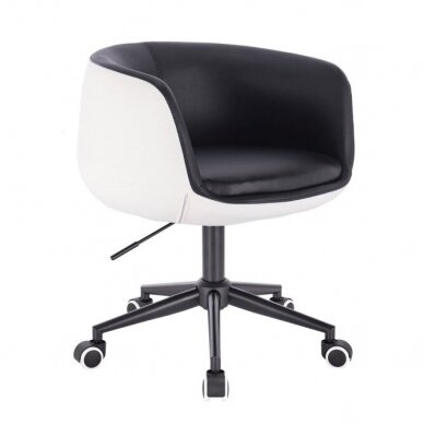 Grožio salono kėdė stabiliu pagrindu arba su ratukais HC333N, juodos spalvos 10