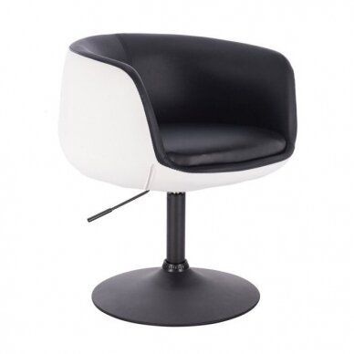 Grožio salono kėdė stabiliu pagrindu arba su ratukais HC333N, juodos spalvos 11