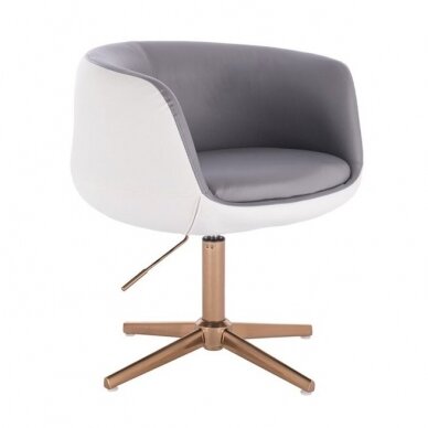 Grožio salono kėdė stabiliu pagrindu arba su ratukais HC333N, pilkos spalvos 6