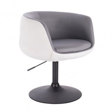 Grožio salono kėdė stabiliu pagrindu arba su ratukais HC333N, pilkos spalvos 11