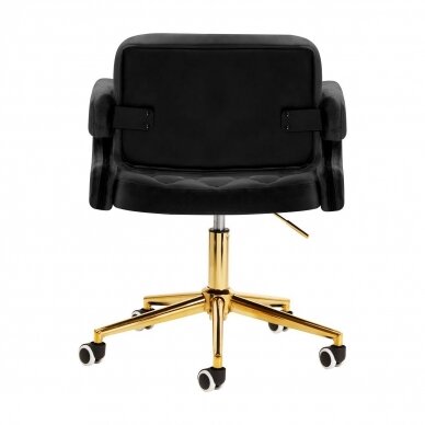 4Rico beauty salon chair with wheels QS-OF213G, black velvet 2