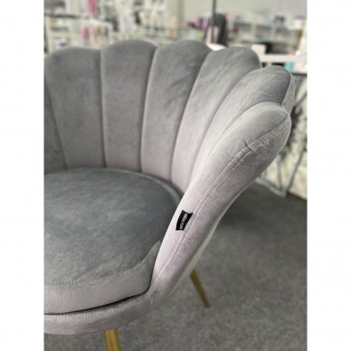 Beauty salon lounge chair REY, graphite velor 20