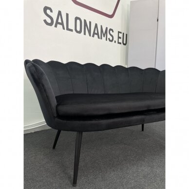 Grožio salono laukiamojo sofa REY, juodas veliūras 17