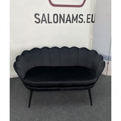 Grožio salono laukiamojo sofa REY, juodas veliūras 18