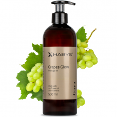 HABYS GAYA GRAPES GLOW massage oil with sunflower and almond oil, 500 ml