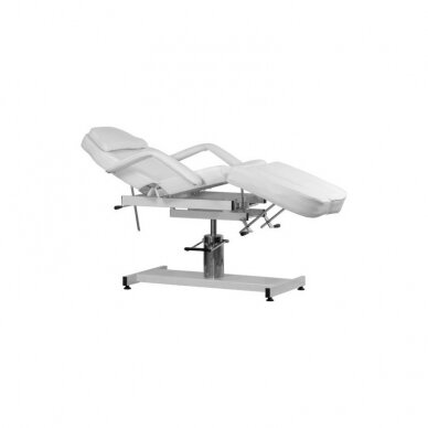 Professional cosmetology hydraulic bed/bed A 210C PEDI, white with adjustable seat angle 1