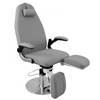 Professional hydraulic pedicure chair for salons and beauty parlors AZZURRO 713A, gray color