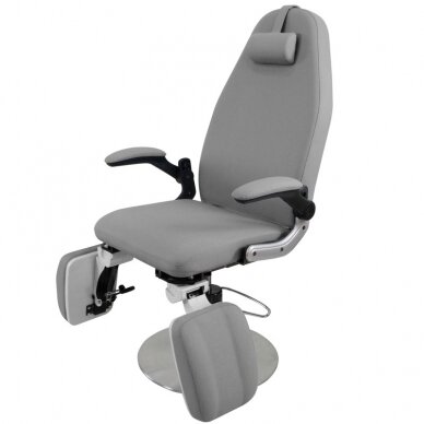 Professional hydraulic pedicure chair for salons and beauty parlors AZZURRO 713A, gray color 2