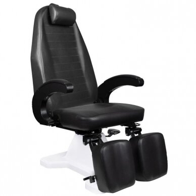 Professional hydraulic podiatric chair for pedicure procedures MOD 112, black color