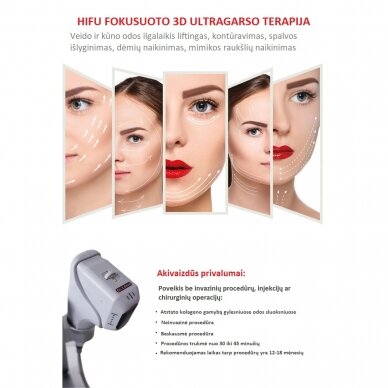 HIFU focused 4D ultrasound for face and body (8 cartridges of 25.000 shots) 3