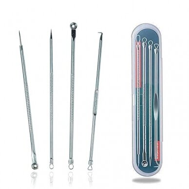 Tools for removing acne and blackheads with a box, 4 pcs.