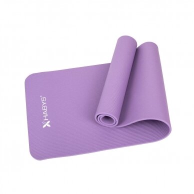 Yoga mat for training NBR, 183x61x1cm, lavender color 2