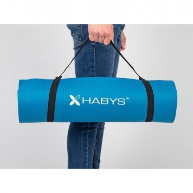 Yoga mat for training NBR, 183x61x1cm, blue color   4