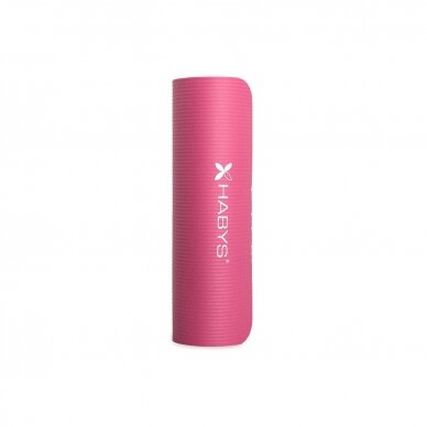 Yoga mat for training NBR, 183x61x1cm, pink color  1