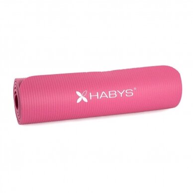 Yoga mat for training NBR, 183x61x1cm, pink color