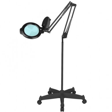 Professional cosmetology LED lamp - magnifying glass MOONLIGHT 8013/6, black (with stand)