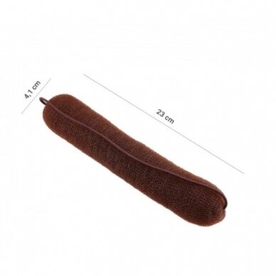 LUSSONI flexible hair sponge for ponytail shaping BROWN, 230 mm 1