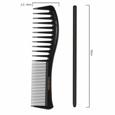 KASHOKI HAIR COMB Распутывающая расческа 436 Гребень с двумя типами зубьев TOMOKO 1