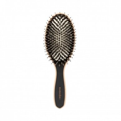 KASHOKI TOUCH OF NATURE WOODEN OVAL HAIR BRUSH naturalios medinės šukos plaukams OVAL 1