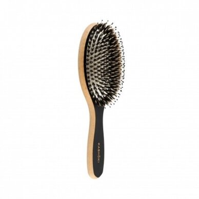 KASHOKI TOUCH OF NATURE WOODEN OVAL HAIR BRUSH naturalios medinės šukos plaukams OVAL