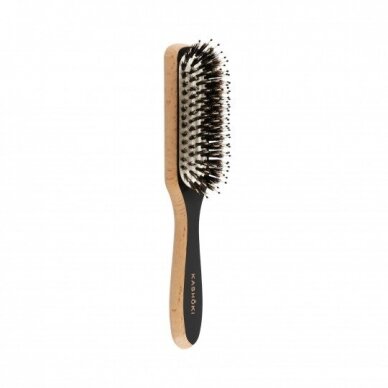 KASHOKI TOUCH OF NATURE WOODEN SLIM HAIR BRUSH naturalios medinės šukos plaukams SLIM 1