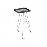 Professional hairdressing trolley for work with coloring procedures TRIPED RM, dark brown color