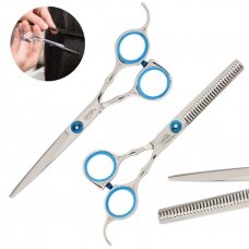 Barber and hairdressers scissors set GEPARD SILVER SIMPLE