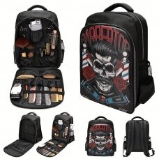 Barbers&#39; and barbers&#39; backpack for storing tools and cosmetics, stylized