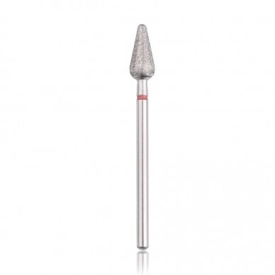 Profesional diamond nail dril tip ROUNDED CONE RED