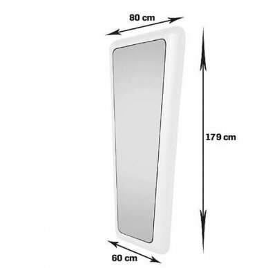 Bakery/beauty salon mirror, white with LED lighting 1