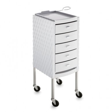 Professional hairdressing trolley DECORI, white color