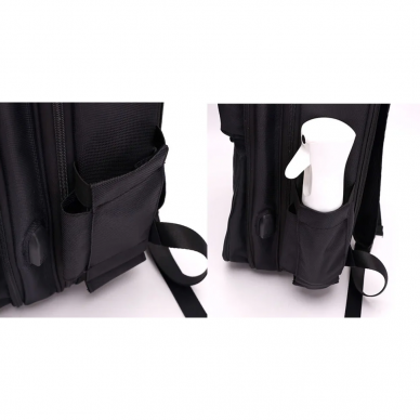 CHAMPION BIG hairdressers and barbers backpack for storing tools and cosmetics, black color 3